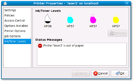 Ink/Toner Levels