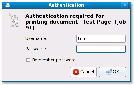 Authentication Dialog